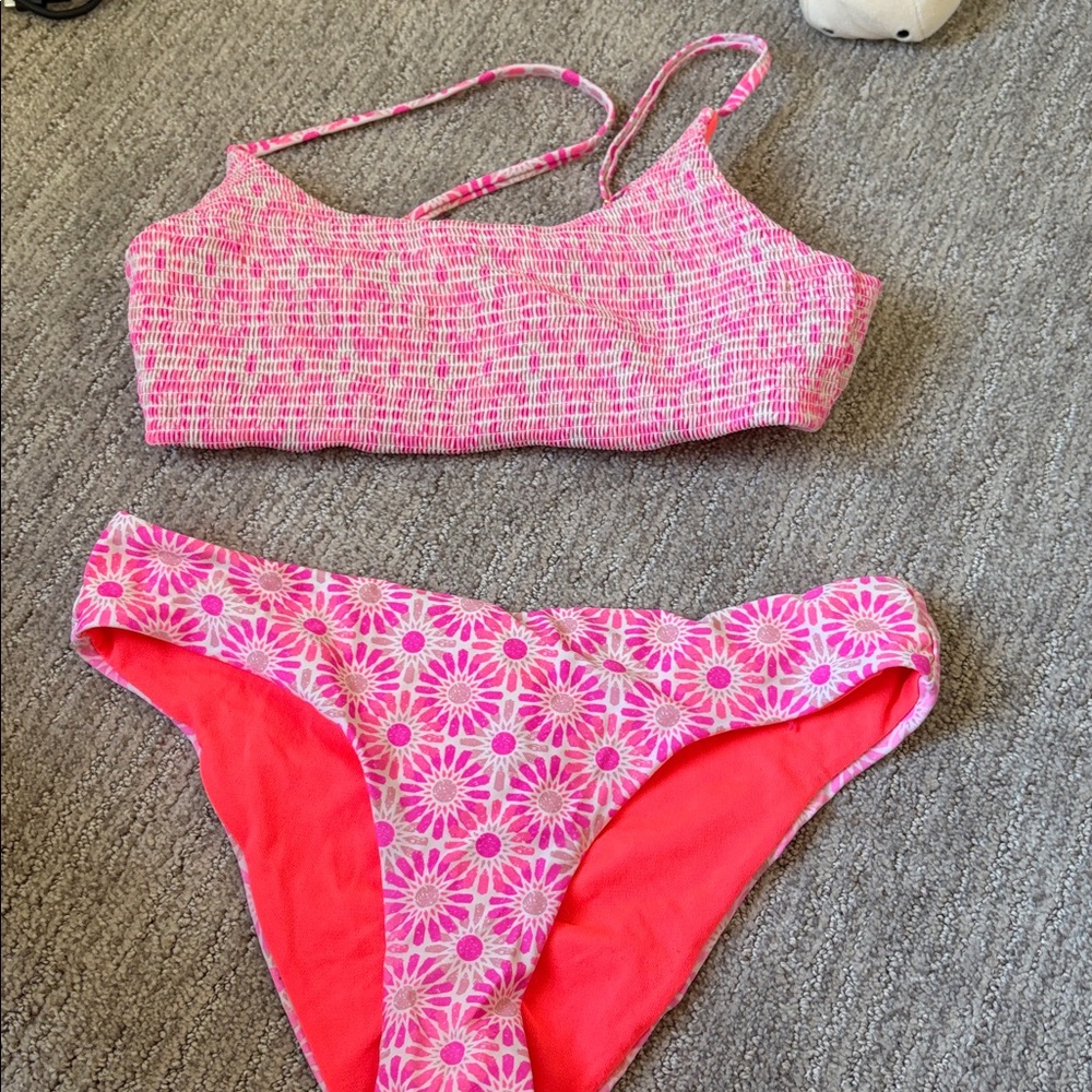 dry goodsPink and Orange Floral Bikini Set